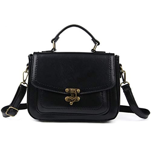 EVEOUT Casual Vegan Leather Cross Body Bag for Women, Retro Ladies Handbag Stylish Messenger Satchel Purse Bag Classic Vintage Top Handle Bags for Girls