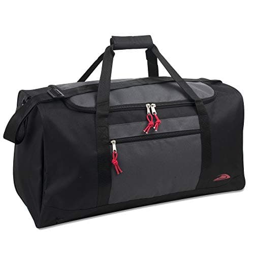 55 Litre Canvas Duffle Bags for Men & Women for Traveling, the Gym, and as Sports Equipment Bag/Organizer (Grey)