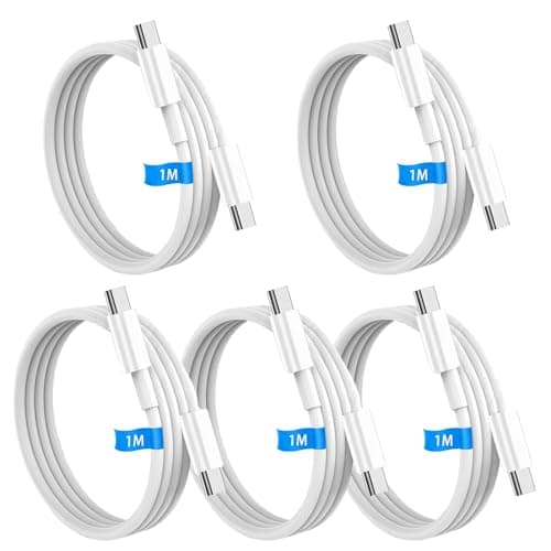 IZYUF USB C to USB C Cable, 60W Fast Charging, 5-Pack,1M x 5