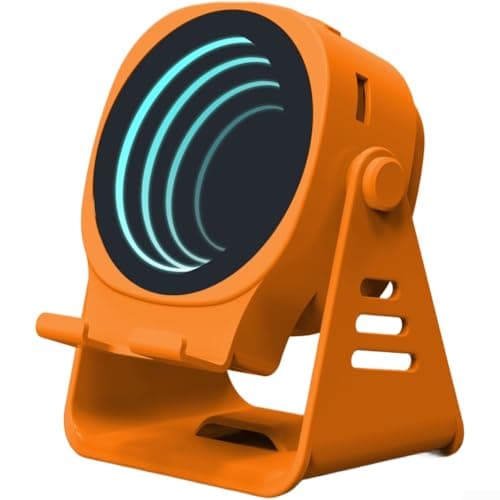 Wireless Induction Speaker with RGB LED Lights HD Surround Sound Phone Stand Portable Audio Dock with 800mAh for battery for 3 to 4 Hours Playback(Orange)
