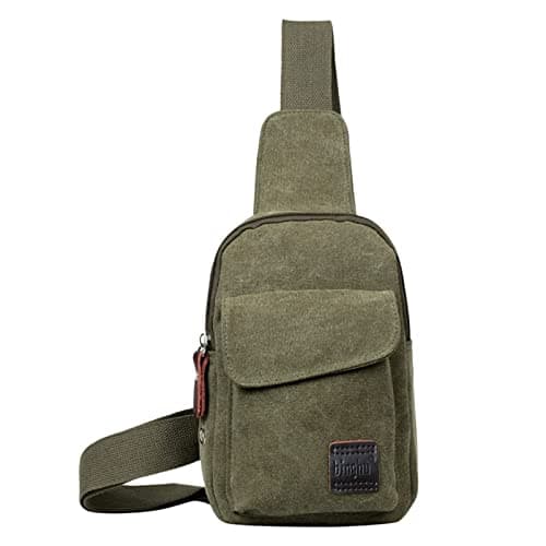 Canvas Satchel Casual Body Handbag Messenger Shoulder Bag Projector, Green, One Size