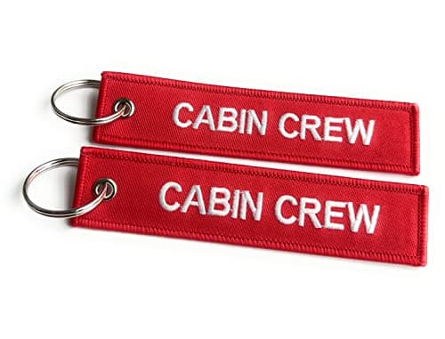Cabin Crew/Do Not Remove from Aircraft Luggage Tag | Red/White | Set of 2 | Aviamart®