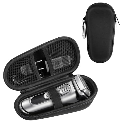 AOGOE Braun Series Electric Shaver Travel Bag 3 Series 5 Series 6 Series 7 Series 8 Series 9 Portable Electric Shaving Case EVA Hard Travel Bag Black