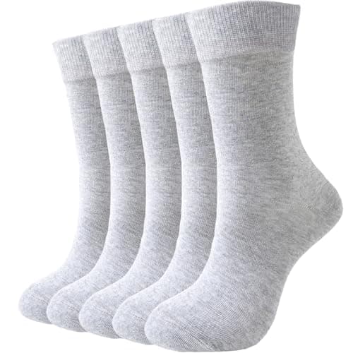 VoJoPi Women’s Cotton Socks 5 Pairs – Thin Breathable Crew Socks, UK 4-8