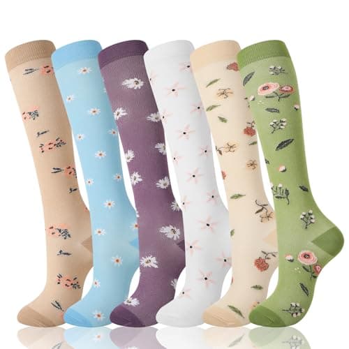 Zuimei 6 Pairs Compression Socks for Women Men