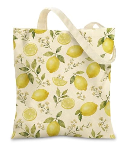 Lemon Canvas Tote Bag Women - Ladies Polyester over the Shoulder Bag Girl