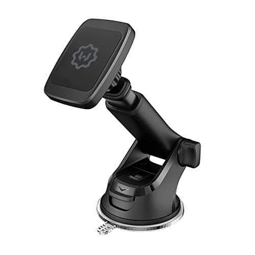 WixGear Magnetic Phone Car Mount, Universal Magnetic Car Mount Holder, Windshield Mount and Dashboard Mount Holder for Cell Phones and Tablets with Long Arm – (New Telescopic Arm)