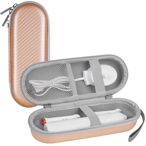 LOPHE Electric Toothbrush Travel Case, Dustproof Toothbrush Storage Holder, Portable Toothbrush Protective Cover Bag, Electric Toothbrush Case Container for Business Camping Travel (Gold)
