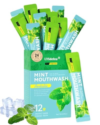 Mini Mouthwash Travel Size Portable Set,24 Packs Individual Mint Mouthwash