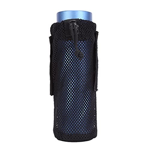 EMASDGEY Water Bottle Pouch Upgraded Travel, Mesh Water Bottle, Black