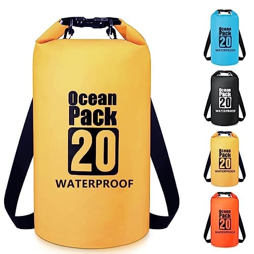 Invool Dry Bag, 5L/10L/20L/30L Waterproof Dry Bag, Dry Sack with Adjustable Shoulder Strap for Hiking, Swimming, Rafting, Surfing, Cycling, Camping, Fishing