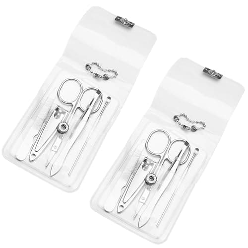 2 Packs Manicure Pedicure Set Fingernail Scissors Nail Care Kit For Women