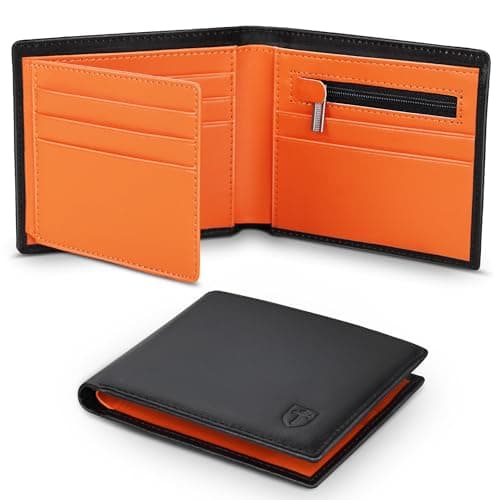 TEEHON RFID Blocking Mens Wallets – Slim Genuine Leather Wallets for Men UK