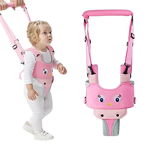 IULONEE Baby Walking Harness Handheld Kid Walker Helper Assistant Belt Pink