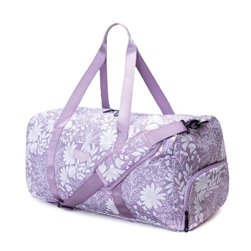 Jadyn 22" Women's Large Duffel/Weekender Bag with Shoe Pocket, Travel Bag, Dusty Lavender, L, Weekender