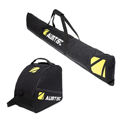 AUMTISC Ski Bag Ski and Boot Bag Combo for 1 Pair of Skis