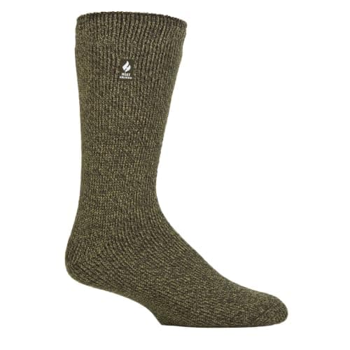 HEAT HOLDERS - Mens & Womens 2.3 Tog Original Thermal Socks | 3 Sizes | Thick Warm Fluffy Insulated Socks for Winter | Ideal for Raynauds (6-11, Pine Green)