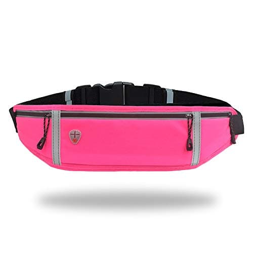 GORWRICH Running Belt Waterproof Phone Holder Waist Pack (Pink)