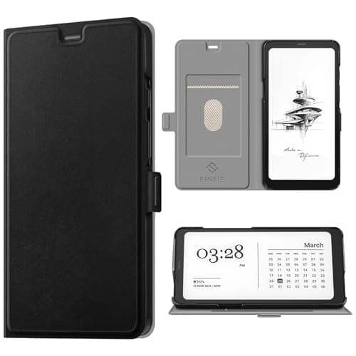 Fintie Flip Wallet Kickstand Case for 6.13" Onyx BOOX Palma, Black