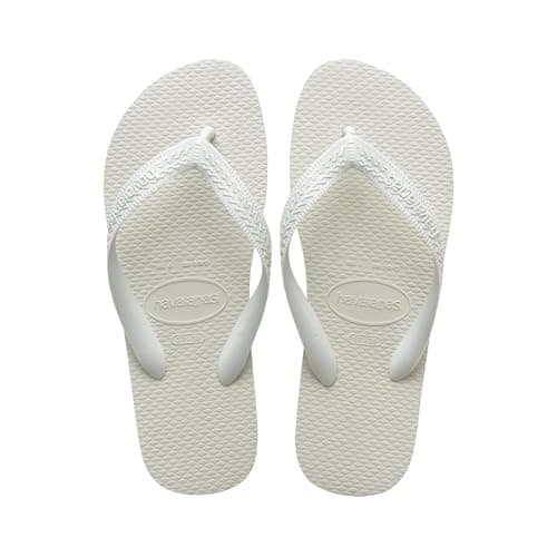 Havaianas Top Color Unisex Adults Flip Flop, White, 11/12 UK