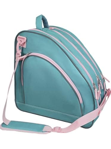 PSNKLMM Ski Boot Bags Roller Skate Bag Crossbody Handheld Ice Skating OES Storage Speed Equipment(Mint Green)