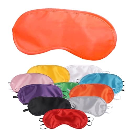 Van Der Linn Soft Eye Mask Sleeping Blindfold Travel Relaxation Comfortable Light Weight (Orange Eyemask (5PCS))