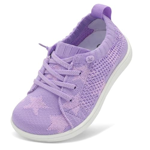 JOINFREE Girls Barefoot Walking Shoes Wide Fit Trainers Purple