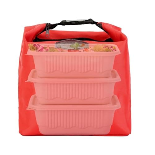 Insulated Food Delivery Bag Waterproof Portable Zippered Lunch Box