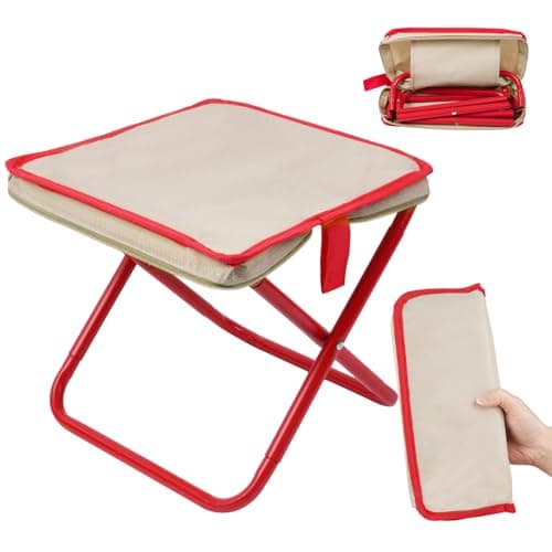 OFFCUP Folding Stool, Mini Outdoor Camping Stool with Zippered Carrying Bag