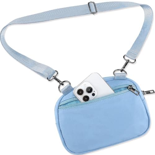 MAXTOP Small Crossbody Bags for Women Men Cell Phone Belt Bag Purse Fanny Pack with Adjustable Strap Blue Sling Bag for Traveling Casual Festival Gifts