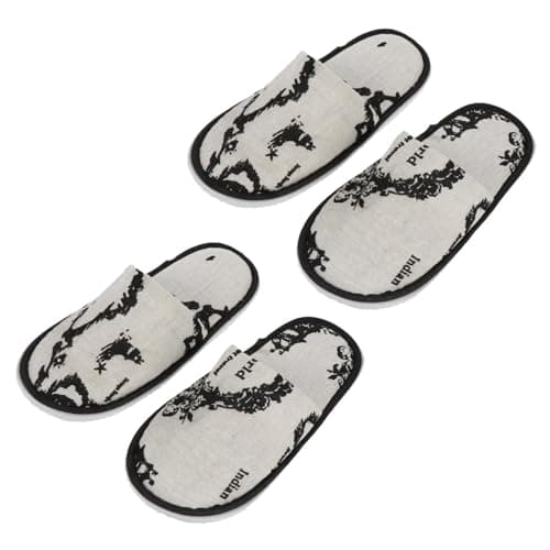 Anneome Children Disposable Hotel Slippers, Cloth, Non-Skid, 2 Pairs