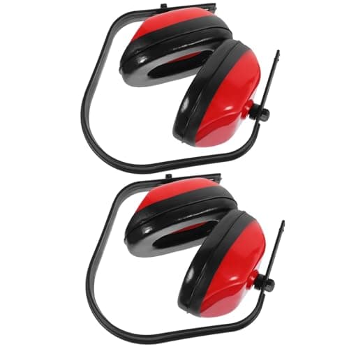 Veemoon Noise Canceling Headphones 2pcs Adjustable Headband Ear Protection for Plane Travel by Car Red ABS 26dB