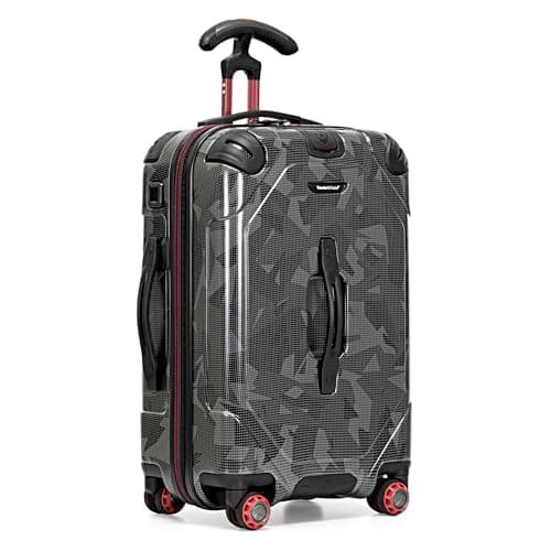 Traveler's Choice Maxporter Ii Hardside Polycarbonate Luggage Suitcase with Spinner Wheels, Gray Camo, 22" Carry-On Luggage, Maxporter Ii Hardside Polycarbonate Luggage Suitcase with Spinner Wheels