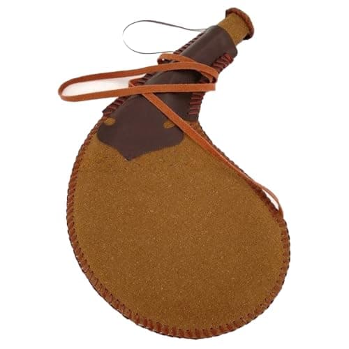 Medieval Water Bottle Water Drop Shaped Faux Leather Canteen, 18 Inch