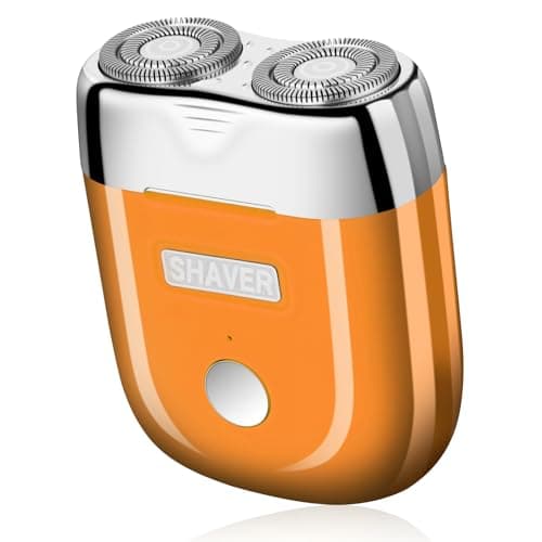 LOPHE Mini Portable Electric Shaver,2025 New Compact Electric Razor for Men,2-Speed Magnetic Shaver, 9500RPM USB Rechargeable Pocket Razor for Travel Home Business Trip,Orange