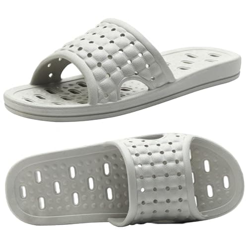 Czgcpyc Shower Shoes Quick Dry Non Slip Bath Slippers Grey EU 41-42