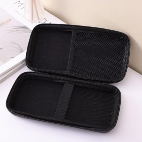 NbgrvB Large EVA Headphone Case 20x10cm Hard Shell Black(20:10*4)