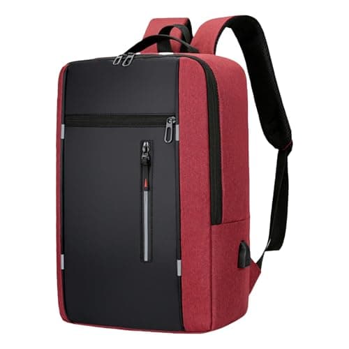 Unisex Women Men USB Charging Backpack Business Laptop Rucksack for Work Travel Commute Waterproof Slim Bag with External Charger Port Ergonomic Practical Carry Option for Adult Office Daily Use