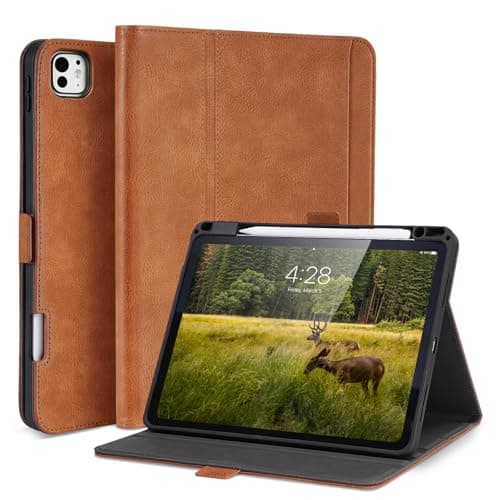 AsileCuir Case for iPad Pro 13 Inch M5/M4 (2025/2024), Brown