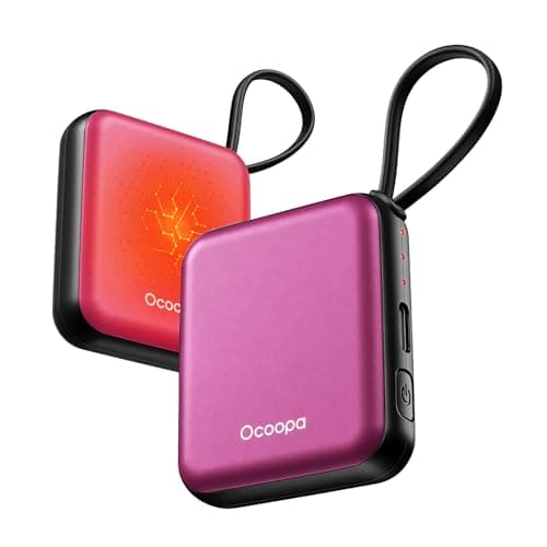 OCOOPA Hand Warmers Rechargeable 2 Pack, 7Hrs*2 Long Heat, 0.6" Ultra Slim Fits Pocket Gloves, 3 Heat Levels, UL Certified Electric Handwarmer, Gifts for Christmas,Winter Essential,UT5 Nano