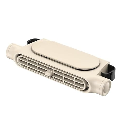Car Backseat Fan,Car Seat Cooling Fan,Angle Adjustable Carseat Cooler,Portable Ventilation Fans,3000mAh Rechargeable,Clip On Air Circulator,Electric Vehicle Fans for Road Trips Camping (Beige)