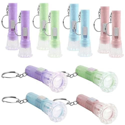 WrteEase Mini LED Keychain Torches, Small Flashlight Pocket Keyring Torch