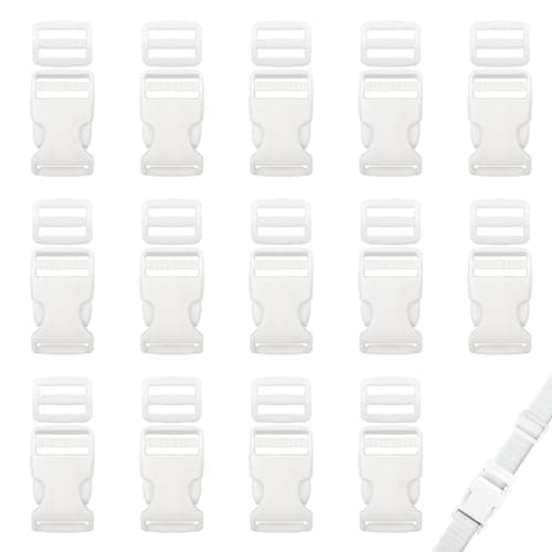 YunBey 12Pcs Buckle Clips with Tri-Glide Slides, Quick Release