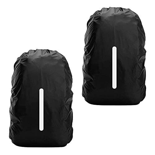 2 Pack Waterproof Backpack Rain Covers, Reflective Rucksack Covers, 30-40L
