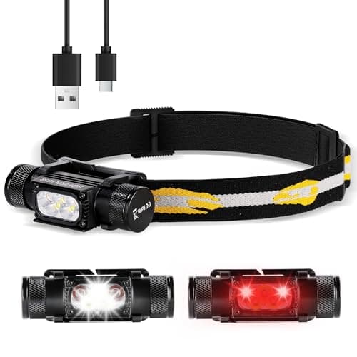 Rechargeable LED Head Torch - Sofirn H35R Super Bright Head Torches 1500 Lumens, 5 Red and White Light Modes, USBC Charging, IP68 Waterproof Headlamp, with Long Runtime for Camping, Running, Fishing