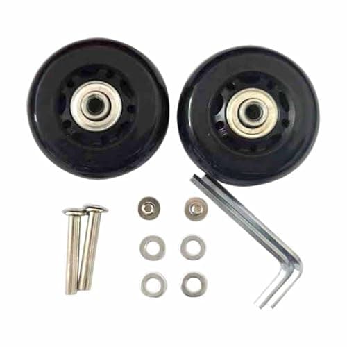 Pair of Luggage Suitcase Replacement Wheels Repair Axles Deluxe Repair Kit (45x19mm)