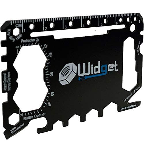 Multi Purpose Survival Pocket Tool - 43 in 1 - Credit Card Wallet Size Multitool (Black)