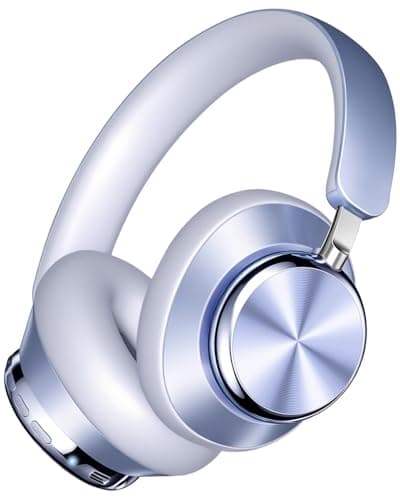 Wentronic Y03 Bluetooth Headphones Wireless Active Noise Cancelling Over Ear Headphones 48 Hours Playtime 6 EQ Music Mode High Sound Quality Headphones with Soft Ear Cushion - Blue