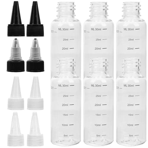 ifundom Plastic Squeeze Bottles with Scale 8 Pack 30ml for Essential Oil