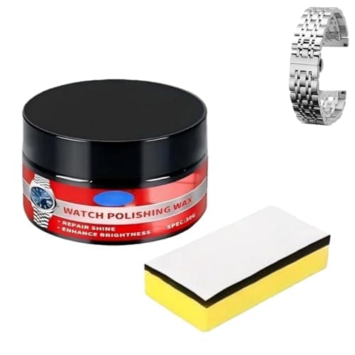 Nebulith Watch Polishing Kit,Premium Polishing and Cleaning Paste,Watch Glass Scratch Remover with Sponge, Watch Cleaning Kit,Strap and Screen Scratch Repair,Stainless Steel Scratch Remover,30g